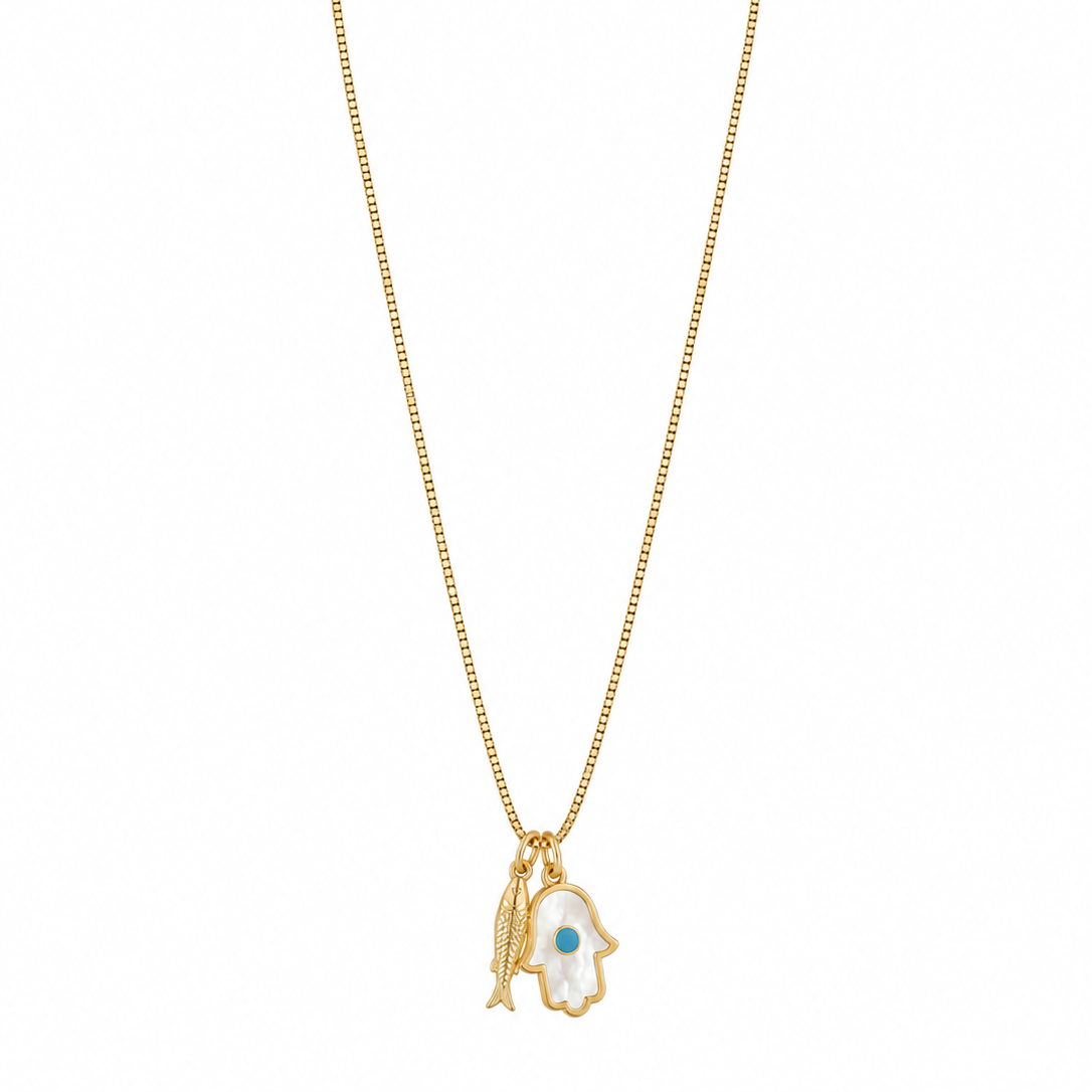 Hamsa & Fish Necklace
